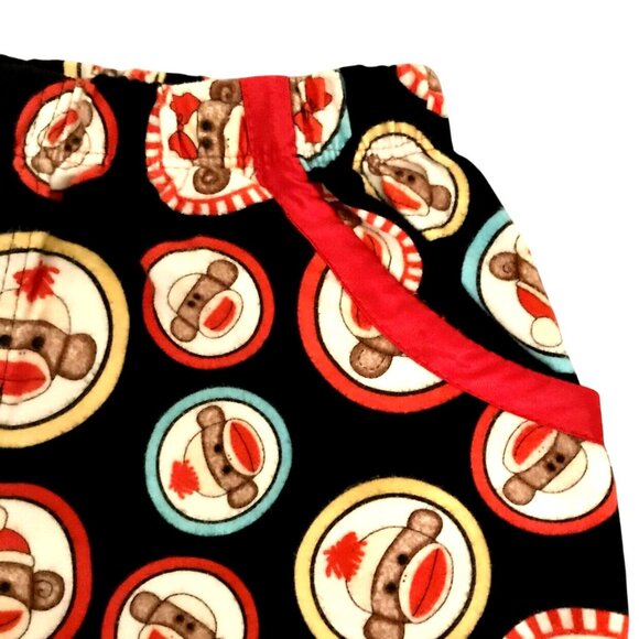 Handmade Christmas Sock Monkey Flannel PJ Pants Size - Gender Neutral - Picture 3 of 7